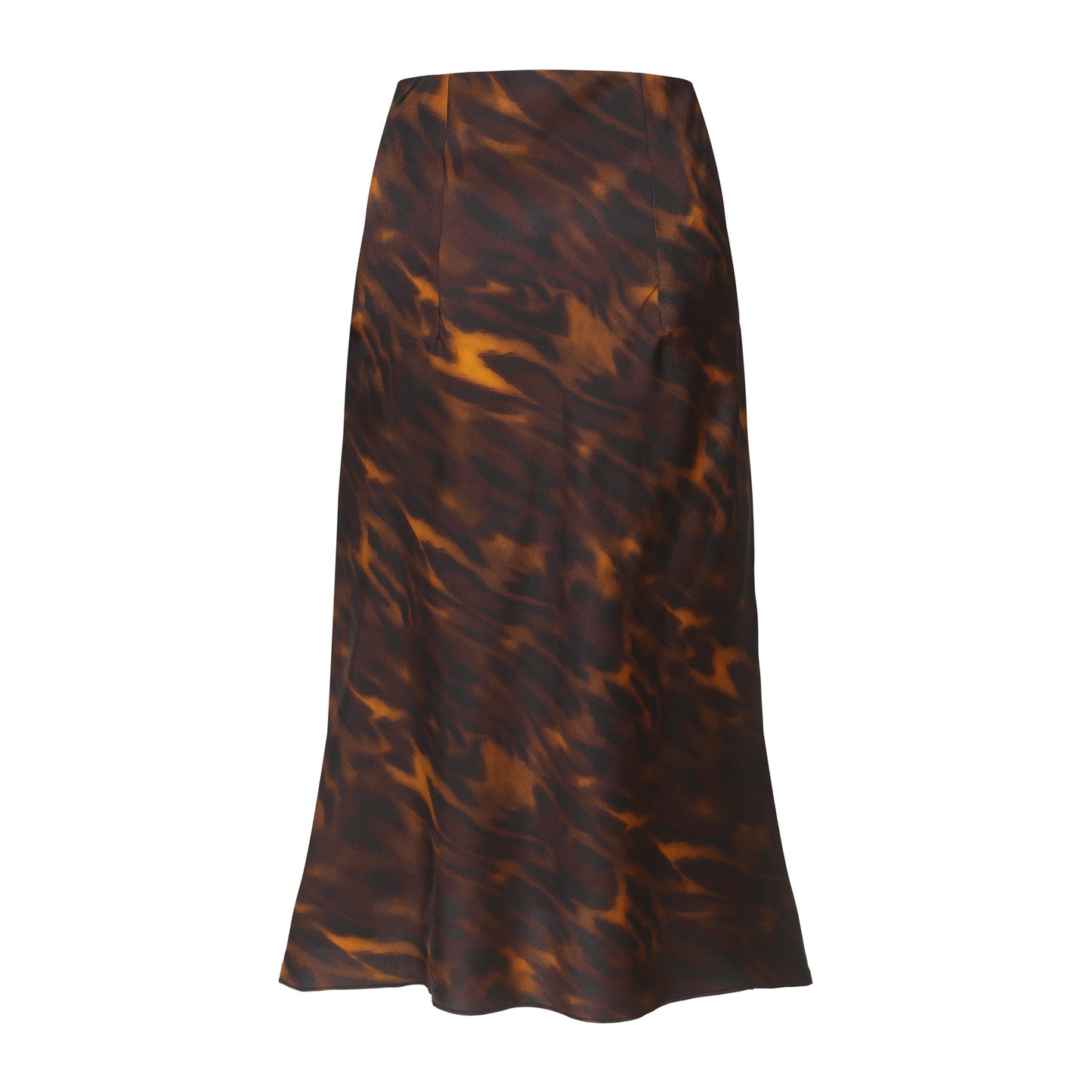 Leopard-print Silk Skirt
