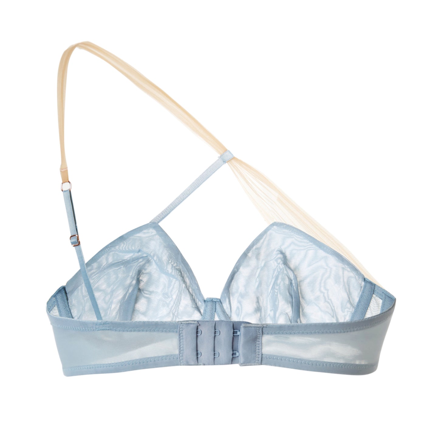 Asymmetrical Tulle Wired Bra